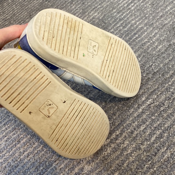 Kids Blue and Yellow Veja Sneakers - Picture 6 of 7